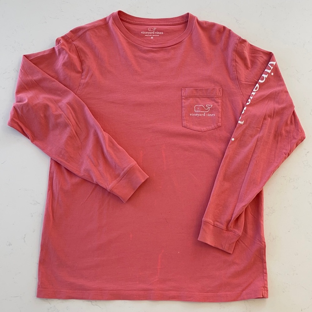 Mens Medium Vineyard Vines Long Sleeve Nantucket Red Shirt